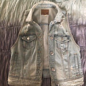 American Eagle Denim Vest